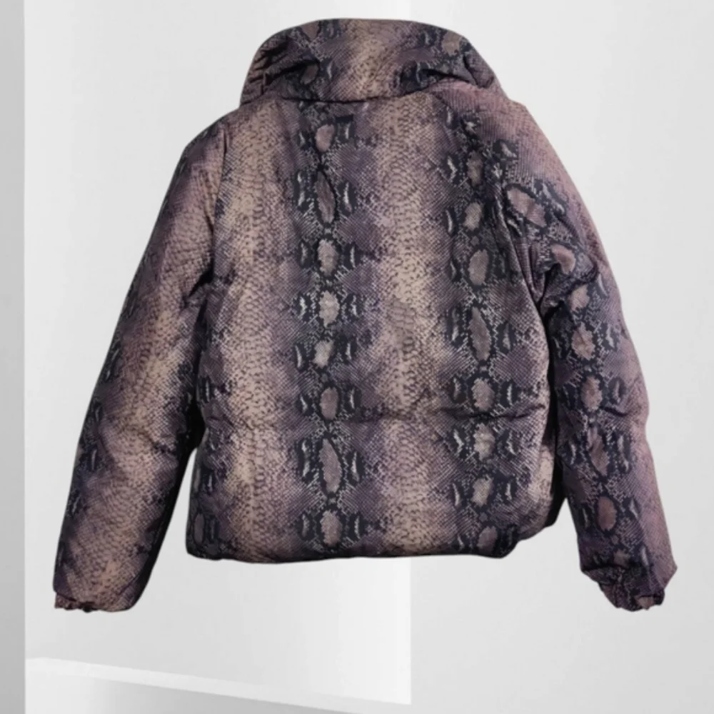New BlankNYC x Revolve Reversible Snake Print Puffer Jacket